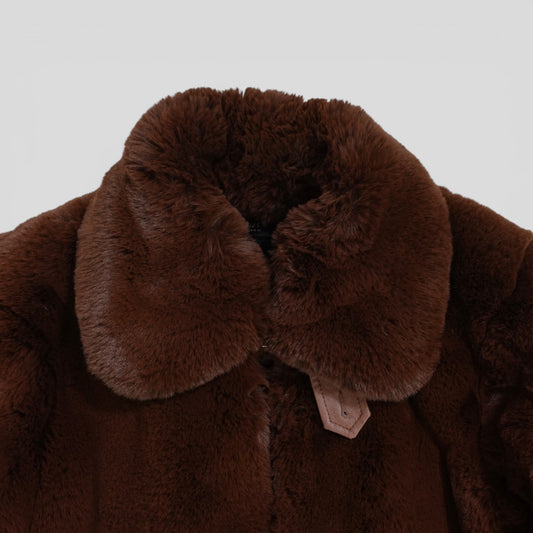 Amiri Cropped Faux Fur Zip Up