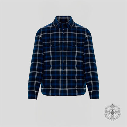 Moncler X Fragment Moron Flannel Jacked in Blue