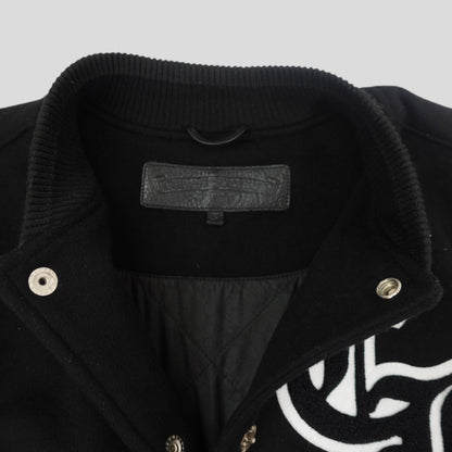 Chrome Hearts Eagle Patch Varsity Jacket