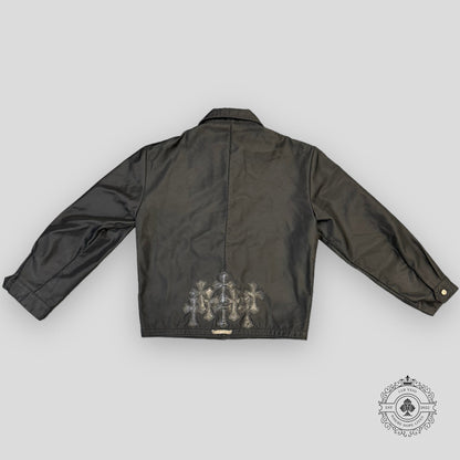 Chrome Hearts Cemetery Cross Patch Zip Up Work Jacket