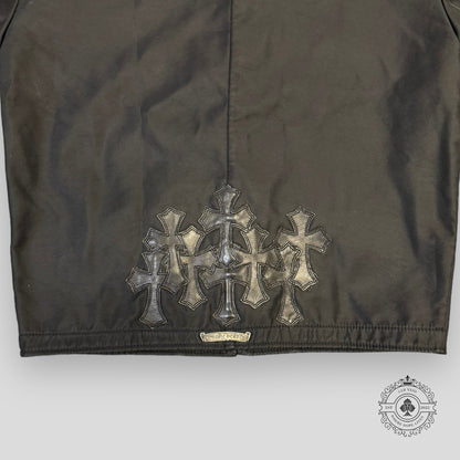 Chrome Hearts Cemetery Cross Patch Zip Up Work Jacket