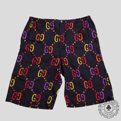 Gucci Jumbo GG Silk Shorts in Blue