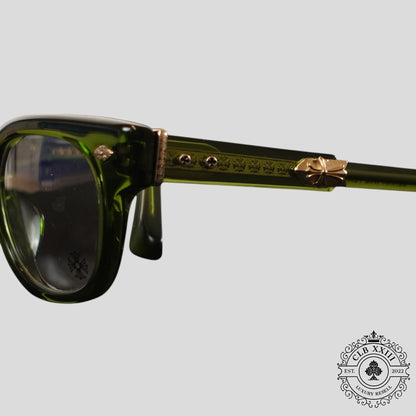 Chrome Hearts Jenna Tail Yea Glasses in Green