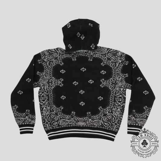 Amiri Bandana Basketball Hoodie in Black
