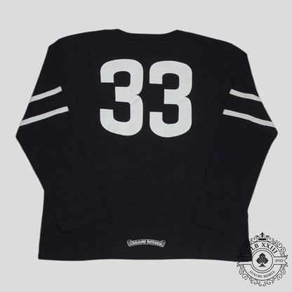 Chrome Hearts 33 Horseshoe Logo Women's Long Sleeve Tee in Black