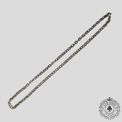 Chrome Hearts Paper Chain Necklace 18" in Silver