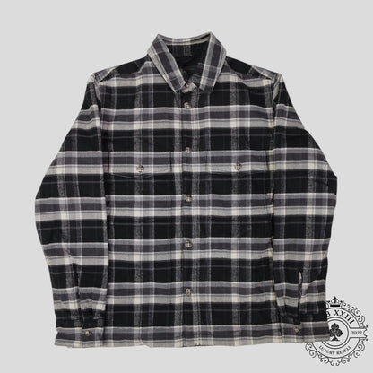 Chrome Hearts Padded Flannel Shirt in Black/White