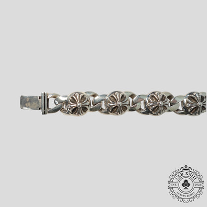 Chrome Hearts Cross 6 Link Cuban Bracelet in Silver