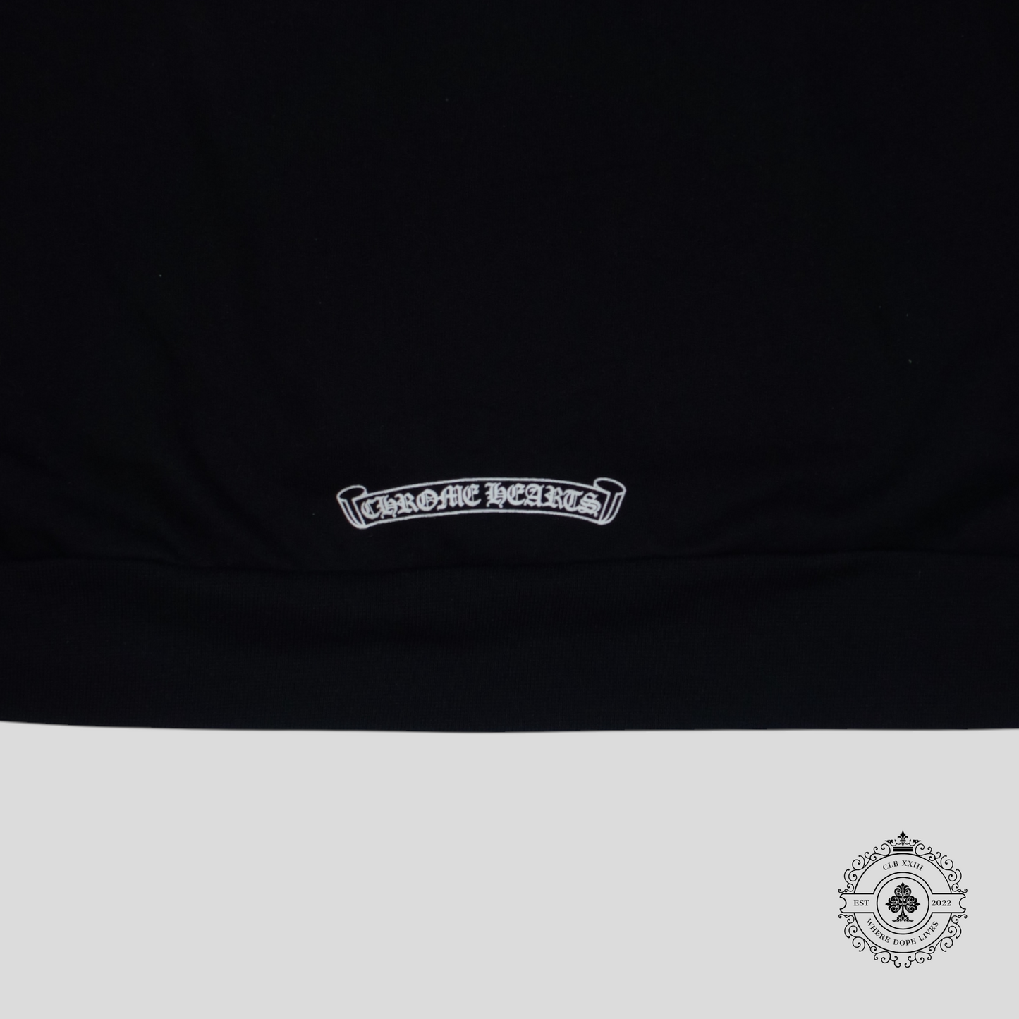 Chrome Hearts Vertical Logo Zip Up Hoodie in Black
