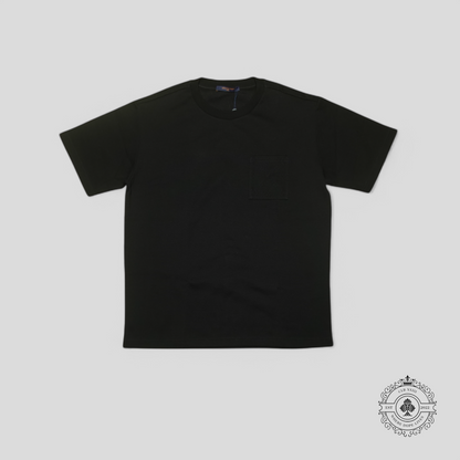 Louis Vuitton Signature Monogram Pocket T-Shirt in Black