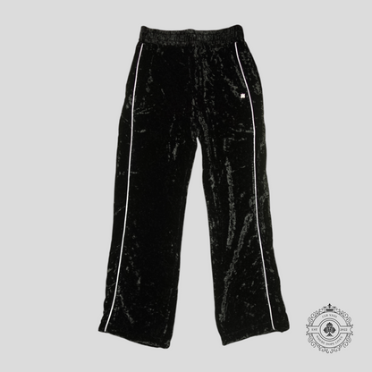 Amiri Crushed Velvet Track Pants in Black