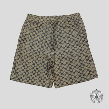 Gucci Summer GG Supreme Shorts in Brown/Blue
