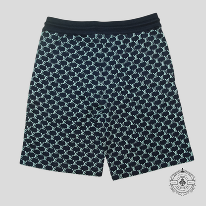 Louis Vuitton LV Fishnet Jacquard Shorts in Black/Blue