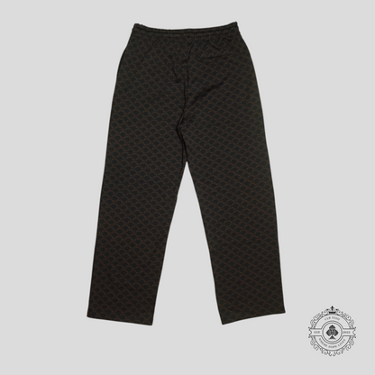 Celine Triomphe Print Double Face Jersey Track Pants in Brown