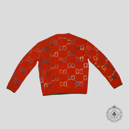 Gucci GG Jacquard Knit Sweater in Orange