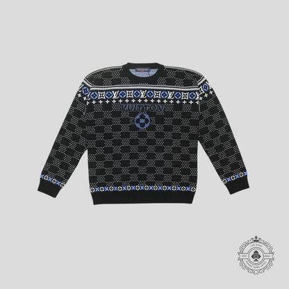 Louis Vuitton LV Fair Isles Damier Pullover Knitwear in Black