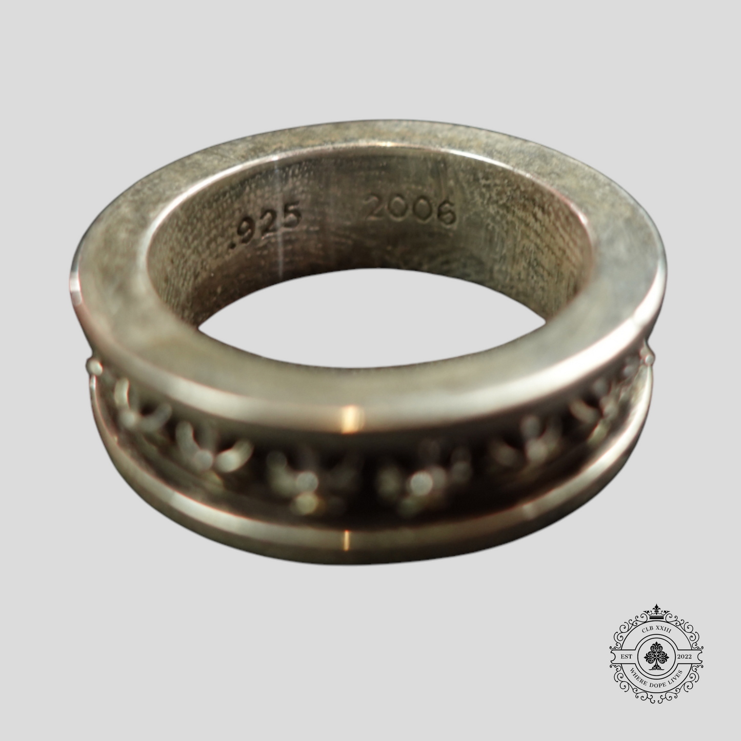 Chrome Hearts Mini Plus Band Ring in Silver