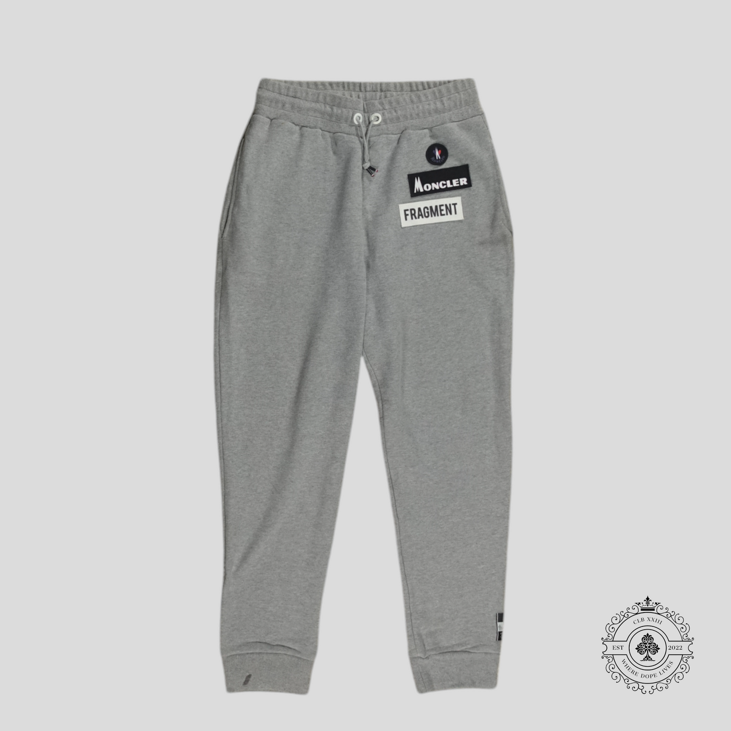 Moncler Logo Patch Sweatpants in Grey
