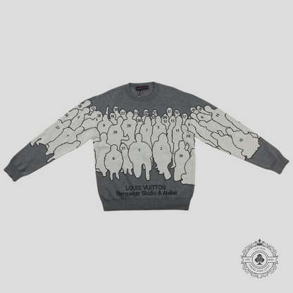 Louis Vuitton Menswear Studio & Atelier Jacquard Sweater in Grey
