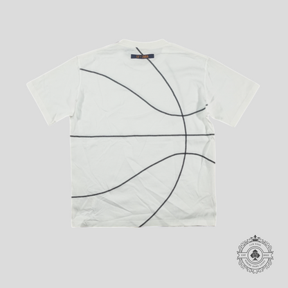 Louis Vuitton X NBA Embroidered Ball T-Shirt in White