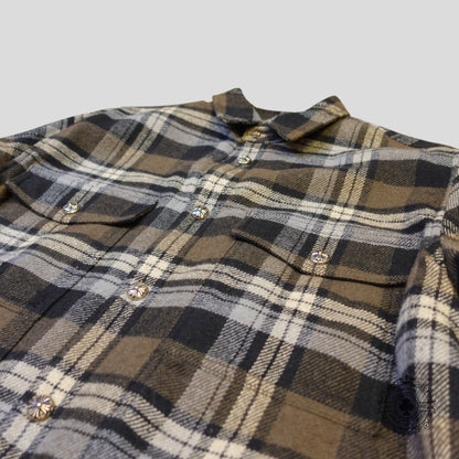 Chrome Hearts Fur Lined Flannel Shirt