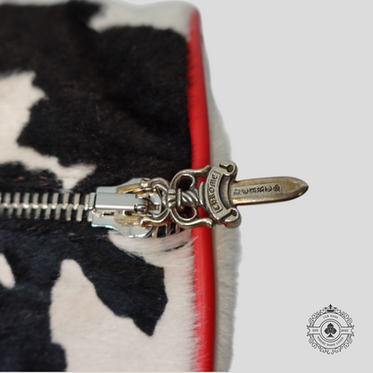Chrome Hearts Cow Print Leather Cross Patch Mini Duffle Bag