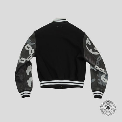 Louis Vuitton Chains Camo Varsity Jacket in Black