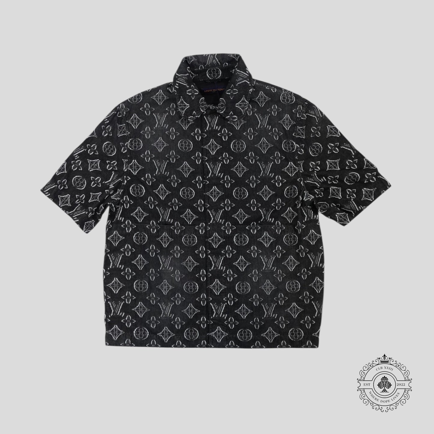 Louis Vuitton Monogram Chambray Shirt in Grey