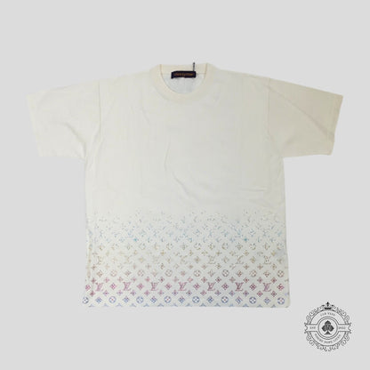 Louis Vuitton Rhinestone Monogram Degrade Tee in White