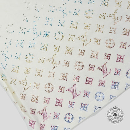 Louis Vuitton Rhinestone Monogram Degrade Tee in White