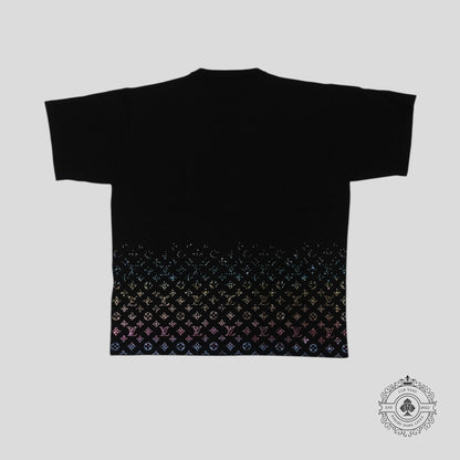 Louis Vuitton Rhinestone Monogram Degrade Tee in Black