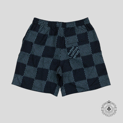 Louis Vuitton Damier Silk Shorts in Blue