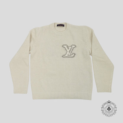 Louis Vuitton LV Jacquard Sweater in Cream