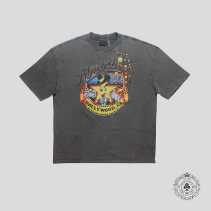 Amiri Mr. Hollywood Oversized T-Shirt in Grey