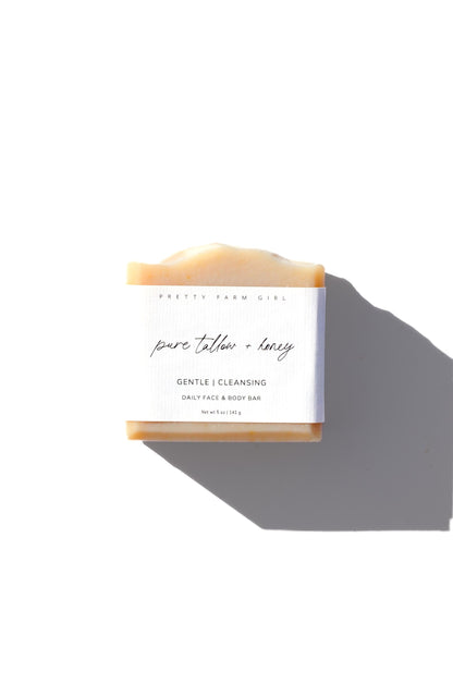 Fragrance Free Handmade Tallow + Goat Milk Soap Bar Trio