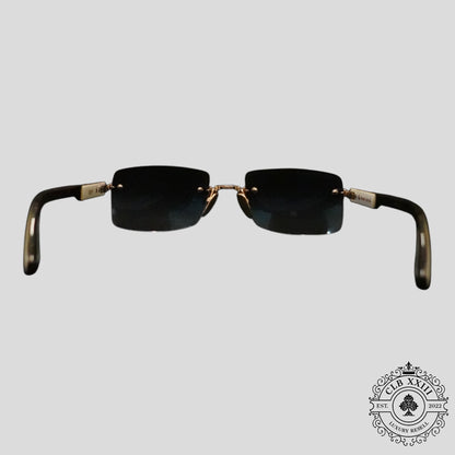 Chrome Hearts Deep II Sunglasses in White/Gold