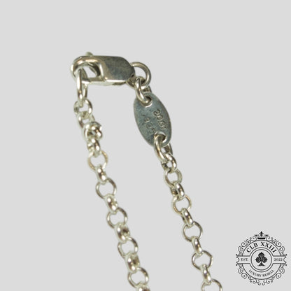 Chrome Hearts Diamond Paper Clip Necklace in Silver