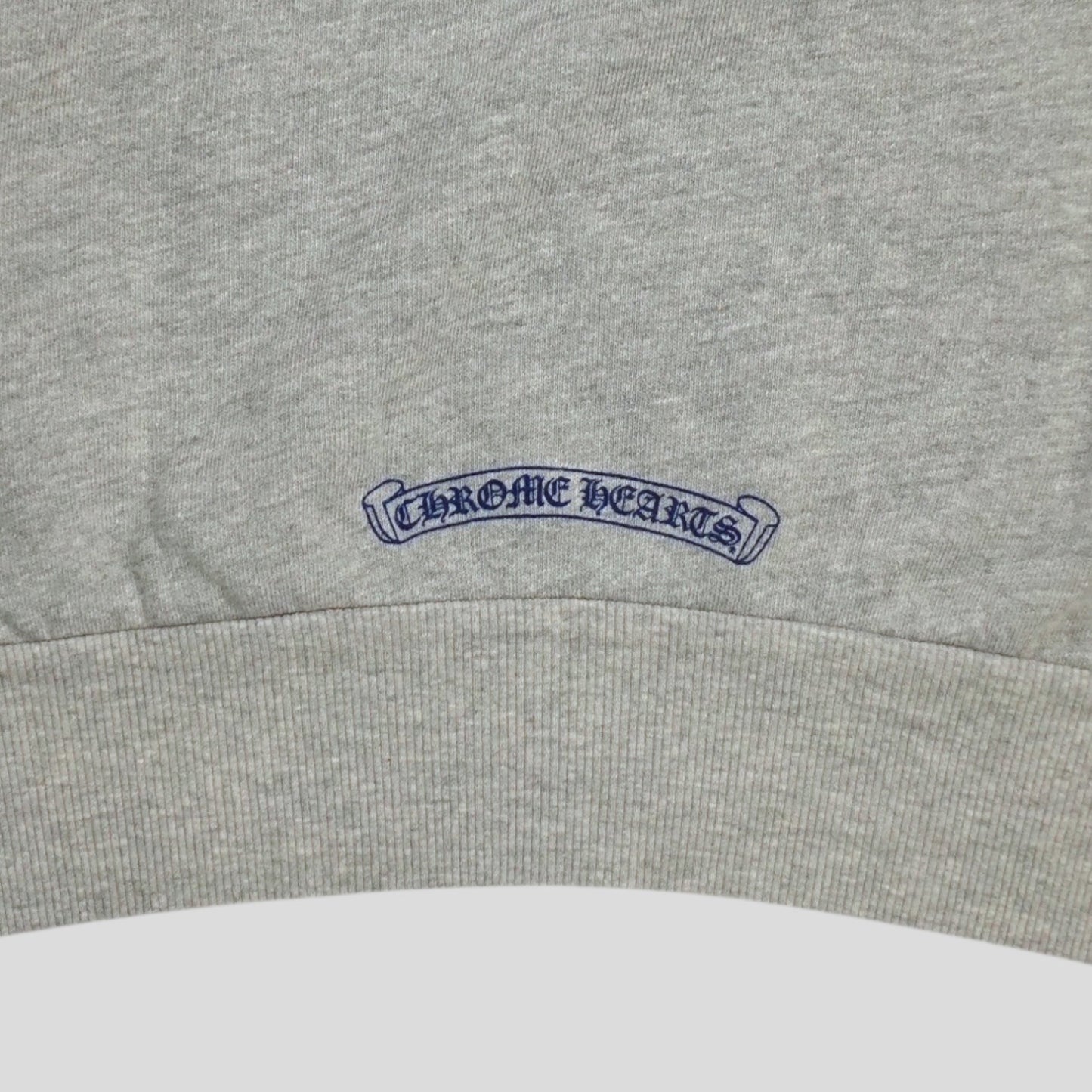 Chrome Hearts Women's Triple Cross CH Flocked Crewneck in Grey
