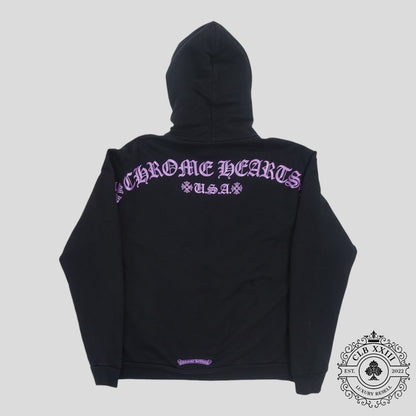 Chrome Hearts F&F Hoodie in Black / Purple