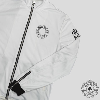 Chrome Hearts Horseshoe Logo Mesh Track Jacket in White