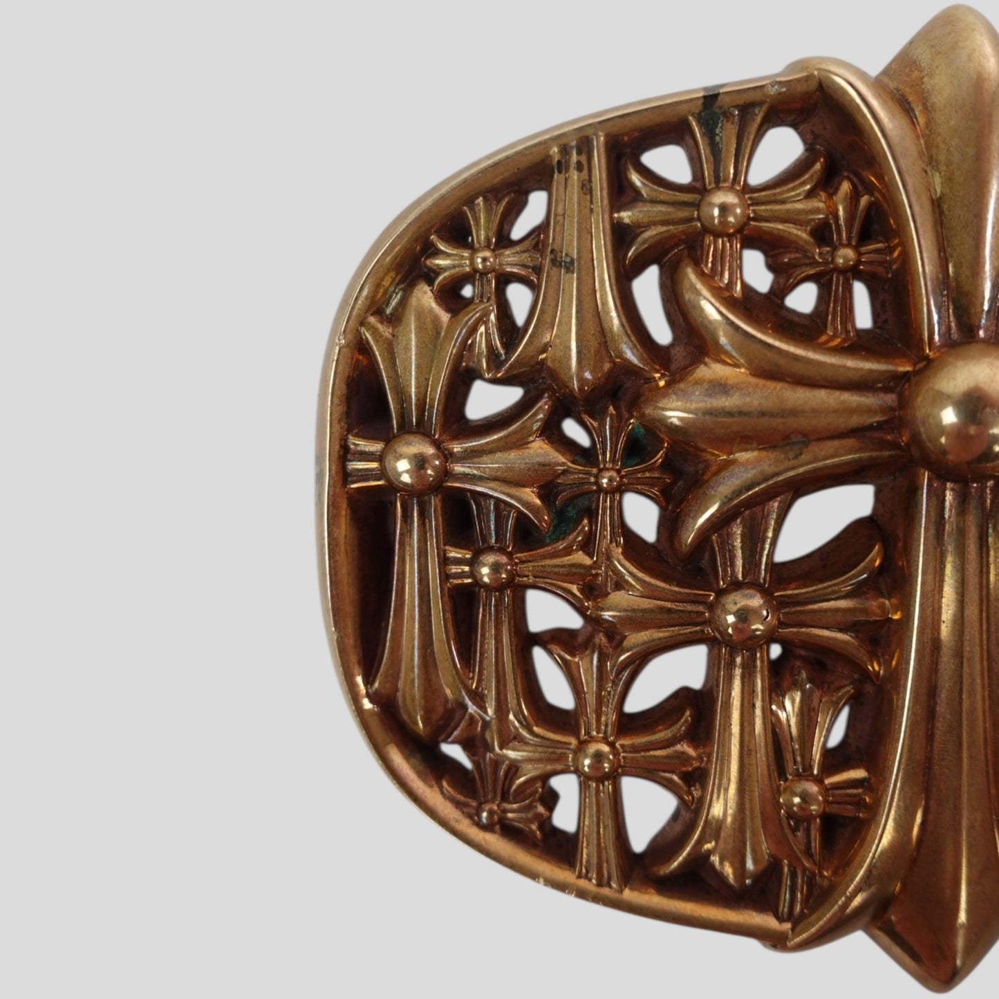Chrome Hearts Cemetery Cross Buckle in Bronze