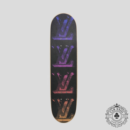 Louis Vuitton Pink & Blue Illusion Monogram Skateboard