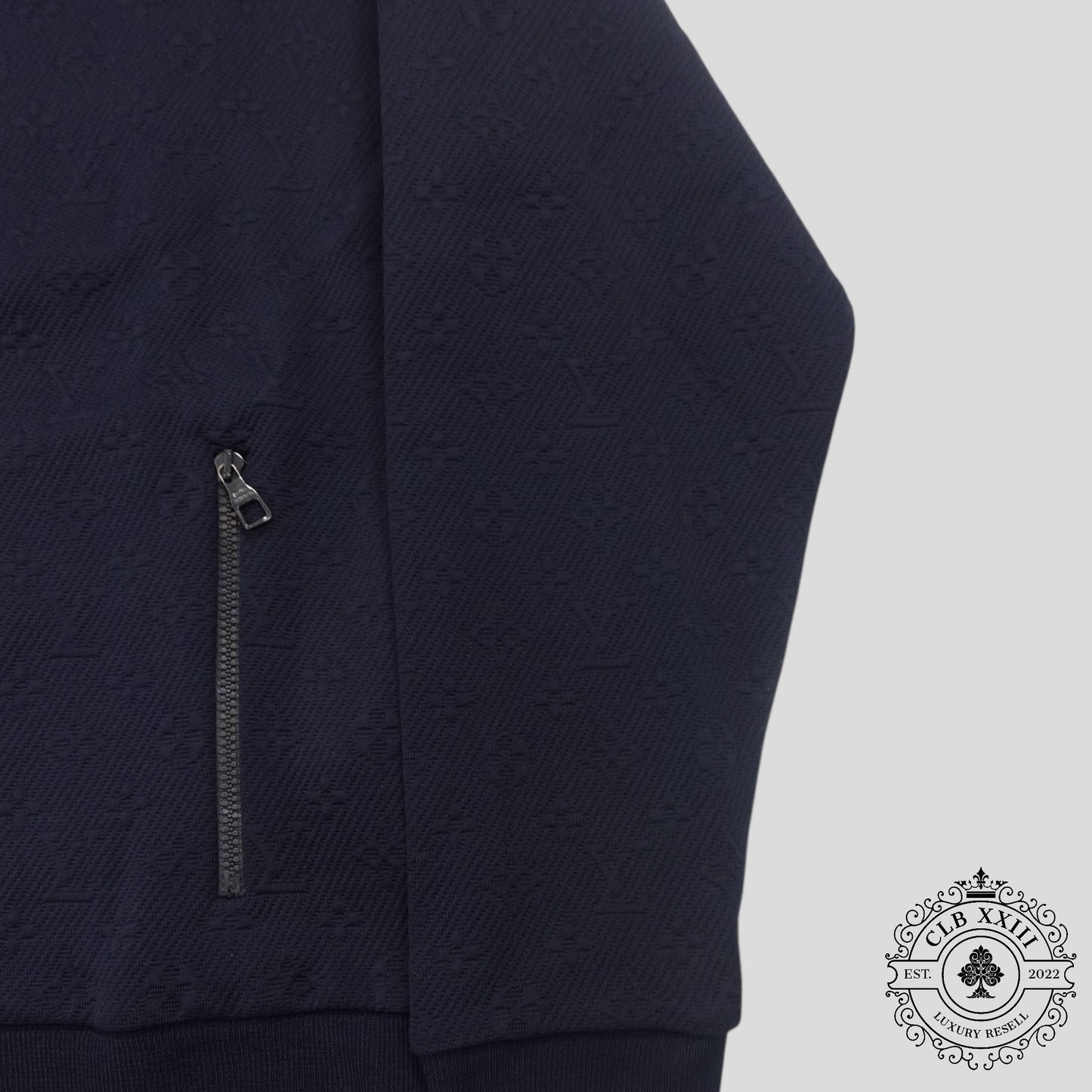 Louis Vuitton Monogram Embroidered Jacket in Navy Blue