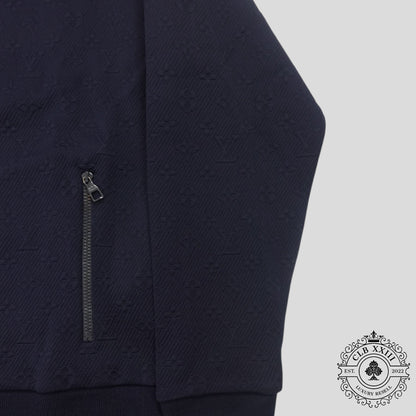 Louis Vuitton Monogram Embroidered Jacket in Navy Blue