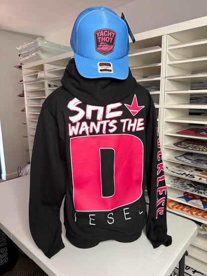 She Wants the Diesel | Funny Men's and Women's Black Country Hoodie
