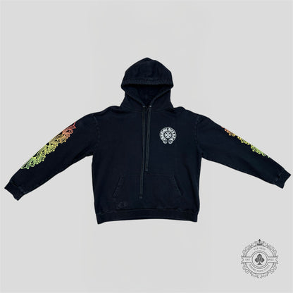 Chrome Hearts Gradient Circle Logo Hoodie in Black