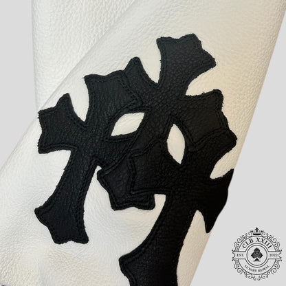 Chrome Hearts Eagle Patch Varsity Jacket in Black