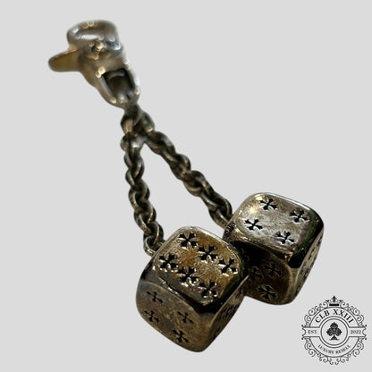 Chrome Hearts Dice Keychain in Silver