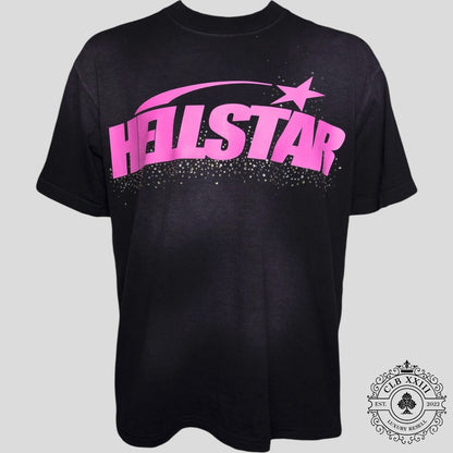 Hellstar Classic Rhinestone Gel Logo T-Shirt in Black