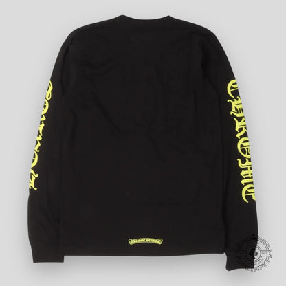 Chrome Hearts Neck Logo Longsleeve in Black/Yellow